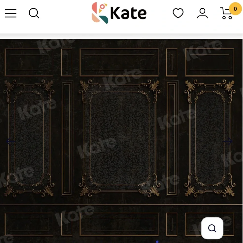 Kate Backdrop Vintage Retro Wall Backdrop Black Gold